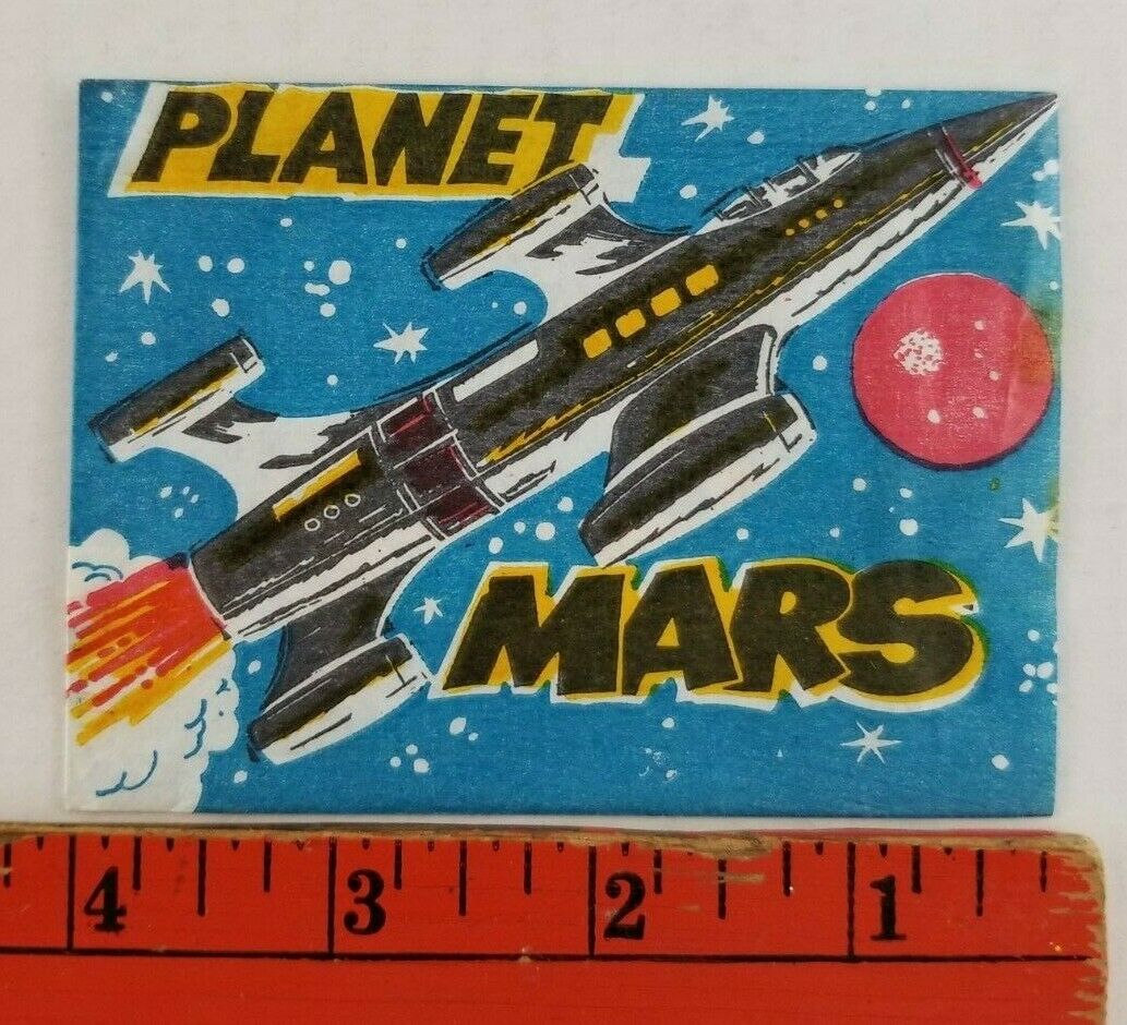 Vintage 1977 Planet Mars Rocket Ship Empty Envelope Wrapper