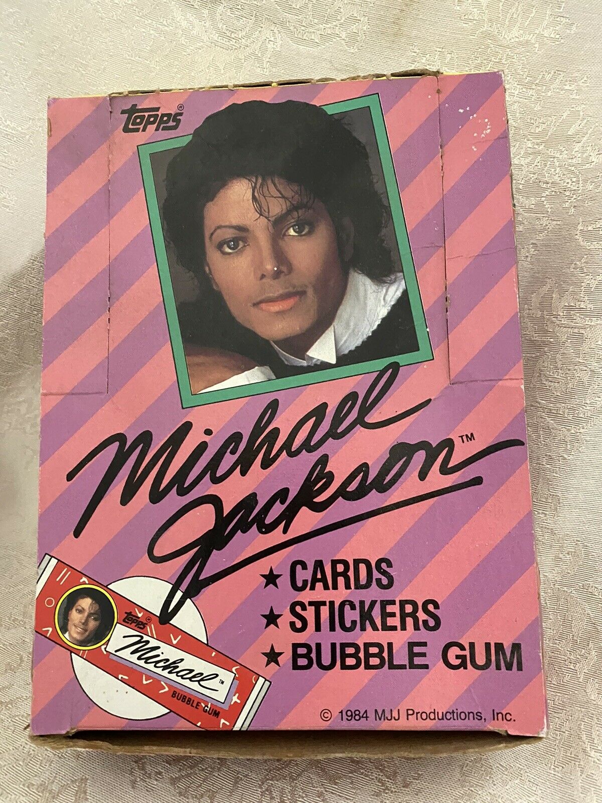 Vintage Original 1984 Topps Michael Jackson Empty Card Box Box Only