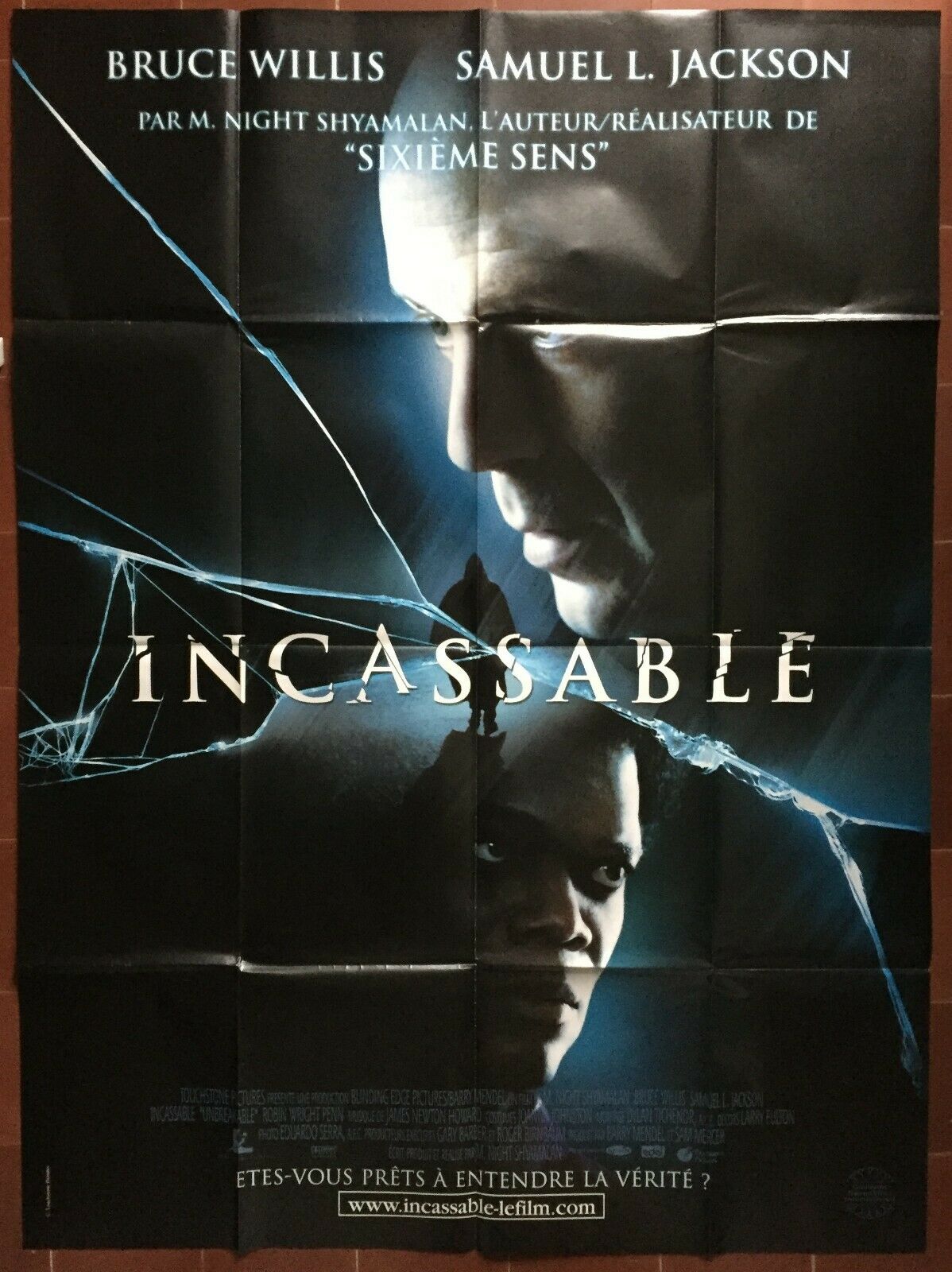 Poster Shatterproof Unbreakable Night Shyamalan Bruce Willis 47 3/16x63in