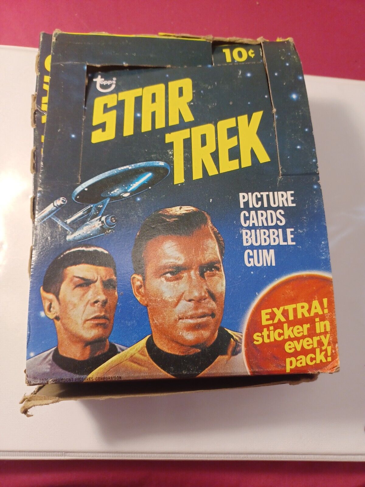1976 Topps Star Trek Cards Original Empty Wax Pack Display Box Look Pics A10