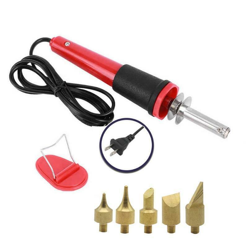 7 Pcs Diy Wood Carved Pyrography Electric Iron For Leather Craft Diy Art Working