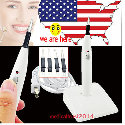 Us 110v 220v Dental Cordless Gutta Percha Points Tooth Gum Heated Cutter +4 Tips