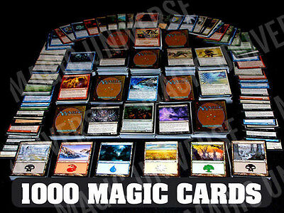 1000 Magic The Gathering Cards Lot With 100 Lands! Mtg! Includes Foils & Rares!