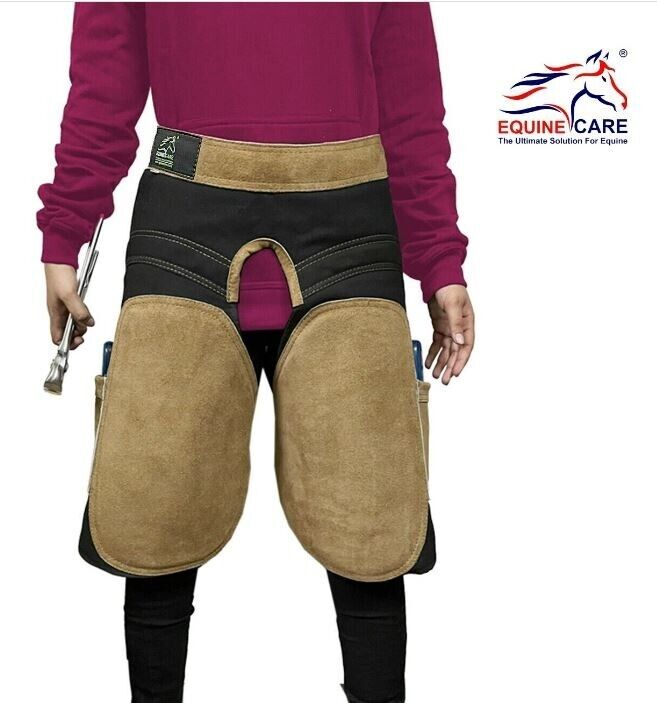 Farrier Apron Ladies Leather Canvas Chaps Breathable Air Mesh Lining 23in 59cm