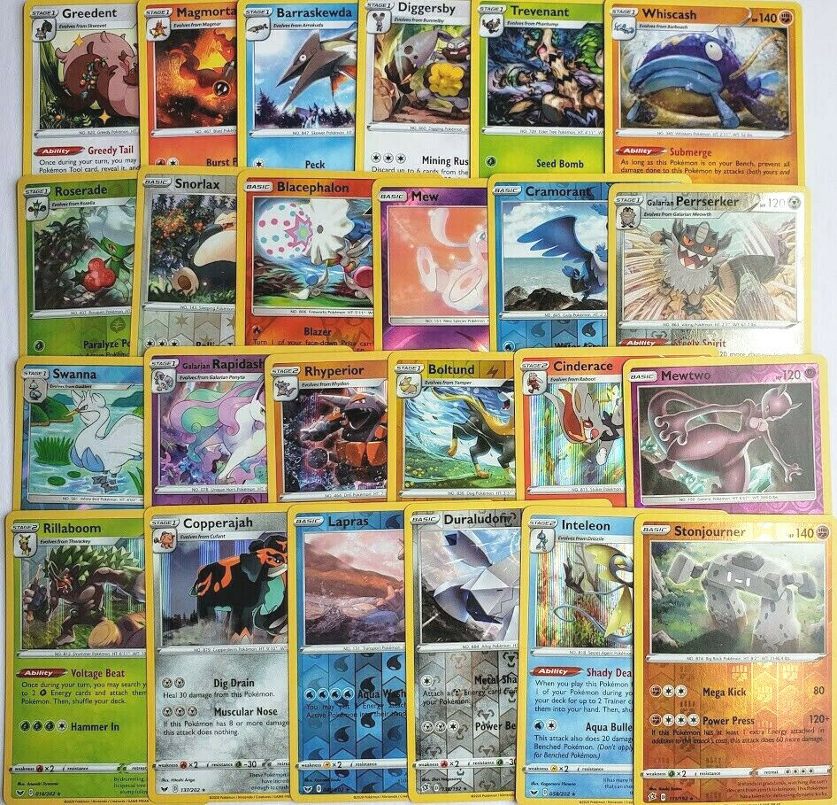 Pokemon Card Lot 50 Official Cards Guaranteed 5 Rare & 5 Holo No Duplicates Nm+